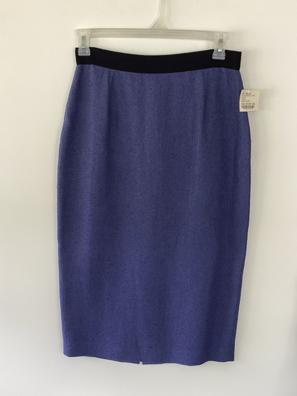 Les Copains Purple Pencil Skirt with Black Waistband